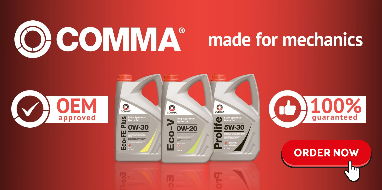 Choose Comma Oil For Your Next Service! Made for Mechanics